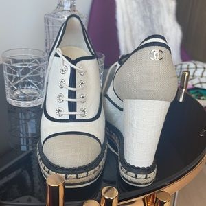 Chanel shoes wedge size 11